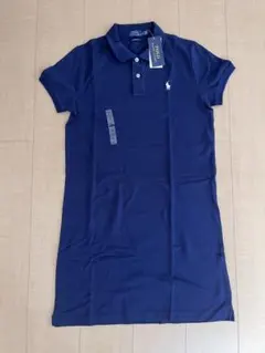 【新品】ラルフローレン ポロシャツ ワンピース ネイビー M