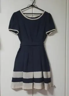 A-proudly ワンピース　膝上丈　バイカラー