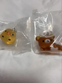 リラックマ　めじるしアクセサリー　クリアマスコットチャーム　2点セット