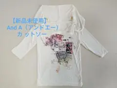 ​【新品未使用】And A（アンドエー）オフホワイト プリントカットソー 42