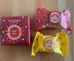 L'Occitane ソープ50g &バスボム2個セット ルルギネスハンカチ