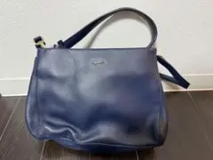 agnès b. ネイビー レザー ショルダーバッグ【3/14までの販売】