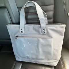 ☆ マークジェイコブス トートバッグ キャンバス グレー ロゴ A4収納可 ☆