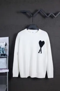✨ AMII PARIS ホワイ ニットブラックロゴ M