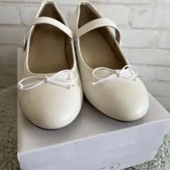 ローヒールストラップリボン付きシューズ♡WHITEのサムネイル