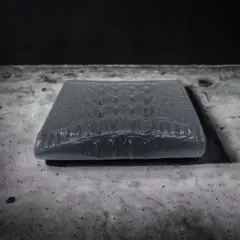 b43○【本物証明証付き】本革 クロコダイル 財布 背 ブラック