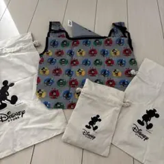 ディズニー ミッキーマウス 巾着 エコバッグ　4点セット
