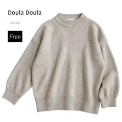 新品 Doula Doula オーバーサイズニット アイボリー F 長袖