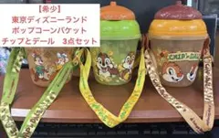 ディズニーランド ポップコーンバケット チップとデール 3点セット 希少