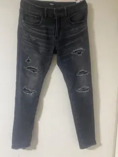 AZUL BY MOUSSY ダメージデニムパンツ ブラック Mのサムネイル