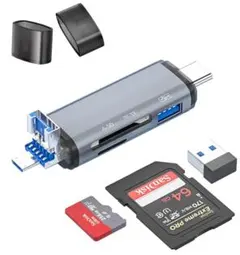 3in1 SDカードリーダー Type-C D/TF/USBカードリーダー