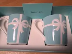 最終値引き。新品⭐　ティファニー　マグカップ　ブルーリボンペア