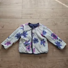 ☆hakka kids☆リバーシブル花柄中綿アウタージャケット☆１００☆のサムネイル