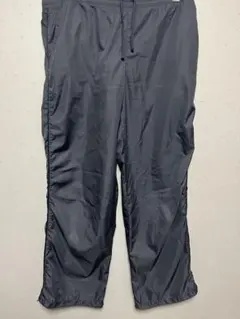 希少NIKEナイキナイロントラックパンツワイドグレー刺繍ロゴスウォッシュ90s