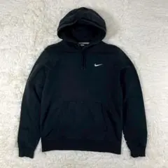 ナイキ プルオーバーパーカー スウッシュ M フーディ ブラック 黒 無地 ロゴ