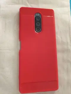 【4Kスマホ】Xperia 1 SIMロック解除済み ※新品ケース付き(赤)