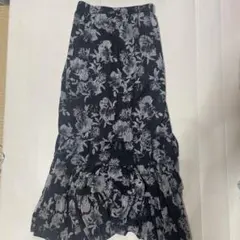 ココディール フロッキーフラワーティアードフリルマーメイドスカート