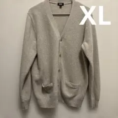 UNIQLOプレミアムラムVネックカーディガン409177　毛100%ナチュラル