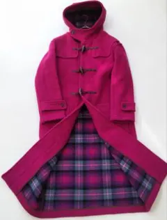 美品 近年モデル ロンドントラディション ロング ダッフルコート ピンク 34