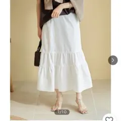 IENA タイプライターギャザーフレアスカート