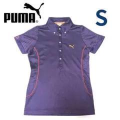 プーマ PUMA レディース ポロシャツ 千鳥 紫 ゴルフ S