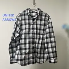 UNITED ARROWS 長袖チェックシャツ　コットン
