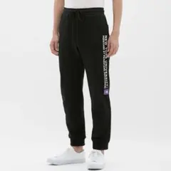 ジーユー ヘビーウェイトスウェットパンツ NYU カレッジ PS ブラック M