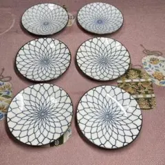 有田焼　肥前焼 萬泉　小皿6 枚セット 昭和 レトロ