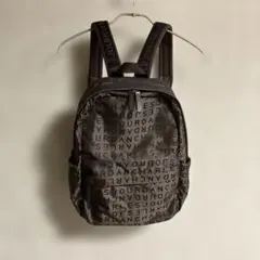 【美品】シャルルジョルダン ロゴ柄 リュックサック バックパック ブラウンのサムネイル