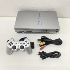 PS2 SCPH-39000 サテンシルバー 本体 コントローラー 動作品
