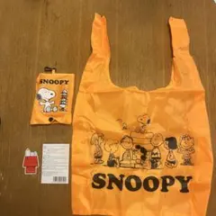スヌーピー エコバッグ オレンジ ポーチ