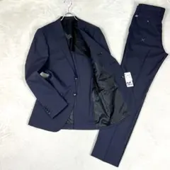 新品☆全日本紳士服産業協議会 スーツセットアップ 近年モデル ネイビー 大きい