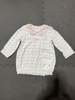 クーラクール ピンクドット柄 長袖シャツ 90cm