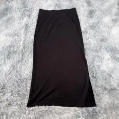 《UNIQLO》ユニクロ (M) タイトスカート ストレッチ スリット ブラック