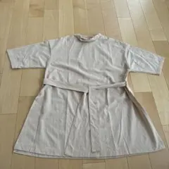 nano universe ベージュ 半袖Tシャツ ウエストベルト付き