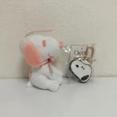スヌーピー ぬいぐるみ マスコット ピンク　＆コインケース