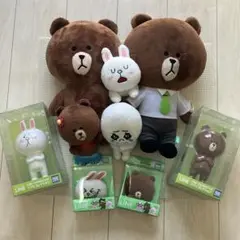 LINE ブラウン コニー ぬいぐるみ まとめ売り　22体 Amazon.co.jp: LINE ブラウン コニーぬいぐるみ 公園デート 全2