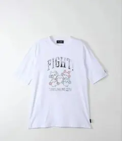 新品 ちいかわ ワンピTシャツ カレッジ風 FIGHT ホワイト M
