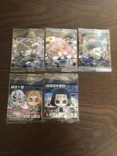 鬼滅の刃ディフォルメシールウエハース 其ノ十四 伊黒小芭内etc 5種 セット