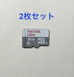 SanDisk 16GB microSDカード(class10)×2、本体のみ
