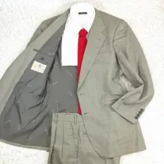 希少90s▲アクアスキュータム ビジネススーツ 灰 94A6 Lサイズ相当のサムネイル