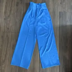 【着画あり】ワイドパンツセンタープレスワイドタックロングパンツ スラックス