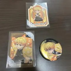 鬼滅の刃 善逸 缶バッジ カード