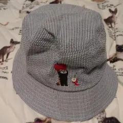 ストライプ柄 バケットハット フリーサイズ