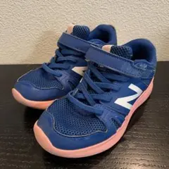 ニューバランス　キッズ　スニーカー　18cm YT570PC 青×ピンク