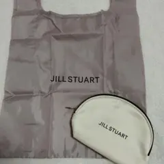 未使用新品】JILL STUART 薄紫エコバッグ＆白ポーチ