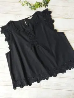 【新品】サマンサモスモス　バテンレースノースリーブブラウス ベスト SM2