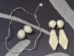 くねくねネックレス（moussy）＆イヤリング2種　3つセット