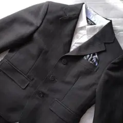 キッズ スーツ 120cm 3点セット 黒ストライプ コムサイズムシャツ 男の子