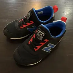 ニューバランス996 キッズ19cm 黒×青×赤 美品 軽量スニーカー
